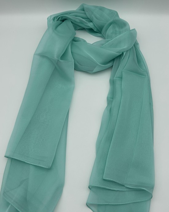 Mint green thin large gauze scarf